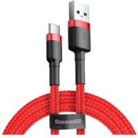 Baseus Cafule CATKLF-C09 Cable (USB 2.0 - USB Type-C; 2m; black and red)