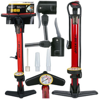DUNLOP WORKSHOP BICYCLE PUMP 230 PSI (16 Bar) WITH MANOMETER RED