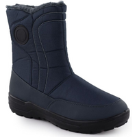 Women's flat insulated snow boots, navy blue, Potocki SU33310
