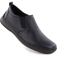 Rieker 05264-00 Men's Black Leather Slip-On Shoes