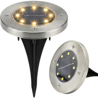 SOLAR LAMP 8 LED SMD FOR DRIVE INTO THE GROUND 1 PCS