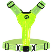 Rogelli LED reflective vest yellow USB