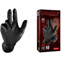 GRIPPAZ Premium Nitrile Gloves Black L 50s