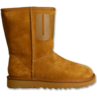 Women's UGG W Classic Short Rubber Logo High Snow Boots - 1108230-CHE