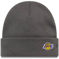 New Era NBA LA Los Angeles Lakers Mini Logo Dark Grey Cuff Knit Beanie - 60691118