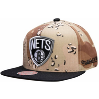 Mitchell & Ness NBA Brooklyn Nets Choco Camo Cap - HHSS1101-BNEYYPPPCAMO