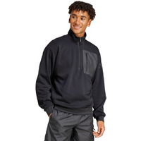 Men's adidas City Escape Fleece Half-Zip GD Sweatshirt Black JF3290