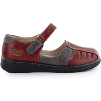 Women's comfortable burgundy openwork Velcro shoes Unisoft 9955