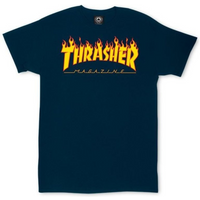 Thrasher Flame Logo Navy T-shirt - 110102/NY