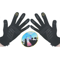 DUNLOP TOUCHSCREEN SENIOR INSULATED CYCLING GLOVES S.XL