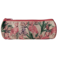 Incod School Pencil Case. Tube, Retro Flamingos School Bag - 0106-0100