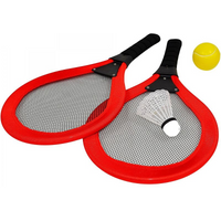 SET OF 2 RACKETS, SHUTTLE, BALL FOR TENNIS AND BADMINTON ENERO TOYS