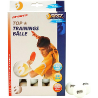 BEST SPORTING TRAINING TABLE TENNIS BALLS 24 PCS WHITE