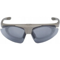 Wosport Tan Shooting Glasses - 3 Interchangeable Lenses, Strap