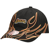 Mitchell & Ness NBA LA Los Angeles Lakers Flamez Strapback Cap - 6LUXMM20018 LALBLCK