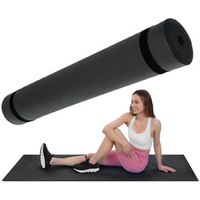 FITNESS MAT YOGA PILATES EVA 180x60x0.4CM BLACK