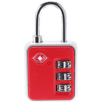 COMBINATION PADLOCK FOR SUITCASE BAG PROWORLD RED