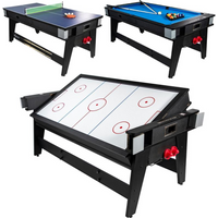 4-IN-1 MULTIGAMING TABLE BILLIARDS TABLE TENNIS HOOK-UP DINING TABLE 189x94.1x81.3CM ENERO