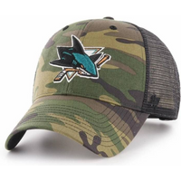 47 Brand NHL San Jose Sharks Trucker Camo Cap - H-CBRAN22GWP-CM