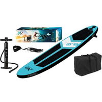 SET - SUP BOARD 90KG INFLATABLE SURF 245x57x10CM BLUE