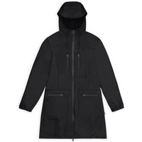 Rains Women's Cargo Curve Jacket W3 12050 01 Black Raincoat