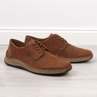 Rieker M RKR528 brown openwork leather shoes