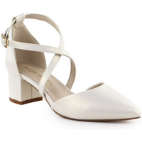 Women's pearl cream Sergio Leone SK-830 heeled sandals