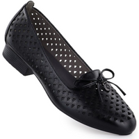 Women's openwork lords shoes black Jezzi 222-5