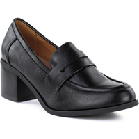 Women's black high-heeled lords shoes M.Daszyński MR2201D-3A