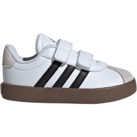 Adidas VL Court 3.0 Skateboarding Shoes for Kids White and Gray ID9157