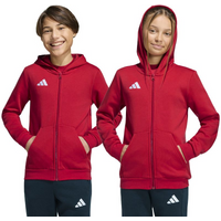 adidas Entrada 26 Full Zip Hoodie for Kids Red KH1781