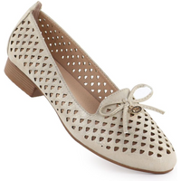 Women's openwork gold lords shoes Jezzi 222-5
