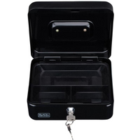 METAL CASE FOR MONEY AND DOCUMENTS 20x8.5x16 CM BLACK + DECKER
