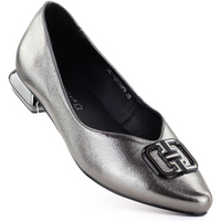 Women's ballerinas with decorative heels, silver Potocki SZ12770