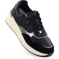 Women's black leather metallic shoes Filippo DP7105/25