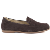 Women's brown suede leather moccasins Vinceza 18122
