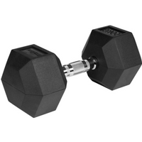 HEX 20 kg rubber-coated cast iron dumbbell REBEL ACTIVE