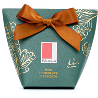 Milk Chocolate Coated Pistachios in Bow Box, Palm Oil Free, 130g