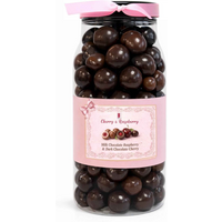Milk Chocolate Raspberry and Dark Chocolate Cherry, Palm Oil Free, 600g
