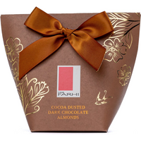 Cocoa Dusted Dark Chocolate Almonds in Bow Box, 130g