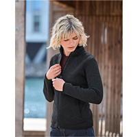 Tee Jays Ladies Outdoor Fleece | Melange Fabric | Stylish Details | Black or Grey | S-3XL