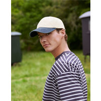 Beechfield Contrast Peak Vintage 6 Panel Dad Cap | Unisex | 100% Cotton | 5 Colours | One Size