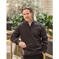 Tee Jays Men's Interlock Half Zip Sweatshirt | Heavyweight Cotton Blend | 3 Colours | S-3XL