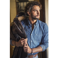 James Harvest Jupiter Men's Shirt | Denim Look | Long Sleeve | Cotton | Blue or Black | S-3XL