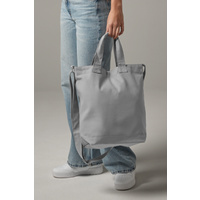 BagBase Canvas Day Bag | Tote Bag | 15 Litre Capacity | Adjustable Strap | Grey or Black | One Size