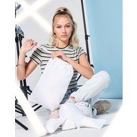 BagBase Drawstring Gift Bag | 0.25 to 5 Litre Capacity | Removable Drawstring | White | XS-L