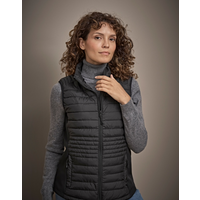 Tee Jays Crossover Ladies Gilet | Lightweight Stretch Body Warmer | Black | S-3XL