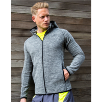 Spiro Fitness Men's Microfleece Hoodie | Lightweight Full Zip Hoodie | Grey Marl | S-3XL