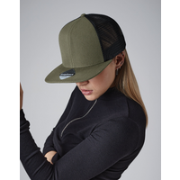 Beechfield Original Flat Peak Trucker Cap | Unisex | Snapback Adjust | 4 Colours | One Size
