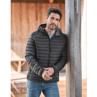 Tee Jays Men's Hooded Outdoor Crossover Jacket | Showerproof Hooded Puffer | 3 Colours | S-3XL